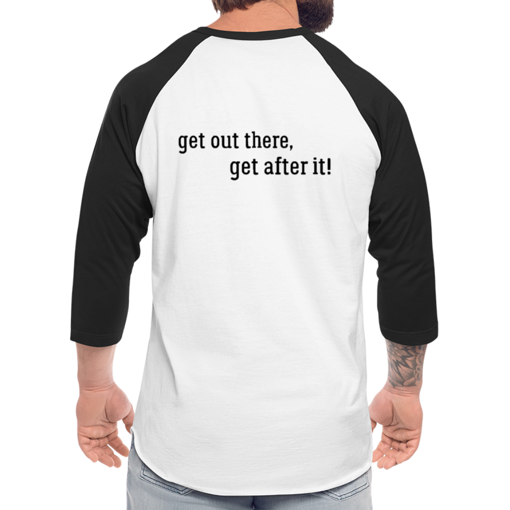 imperfekt fishing baseball t-shirt - white/black