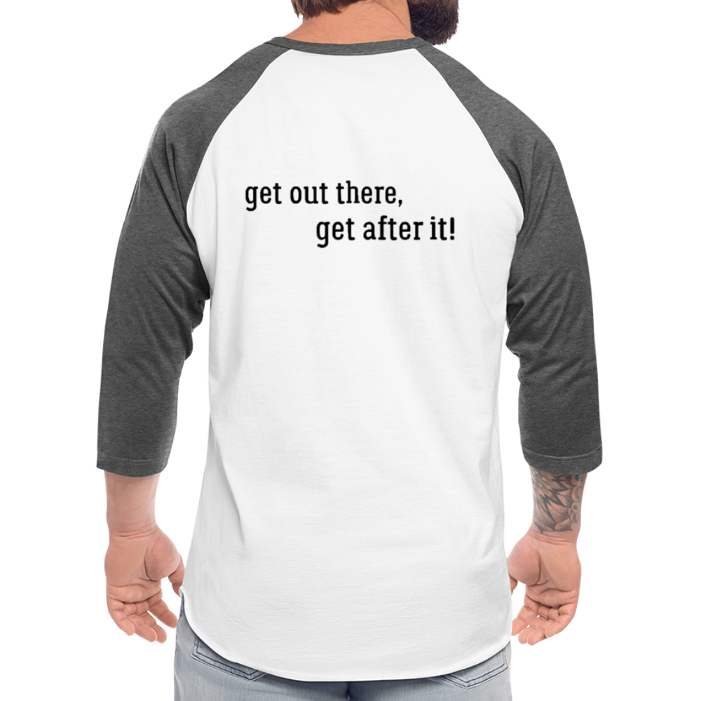 imperfekt fishing baseball t-shirt - white/charcoal