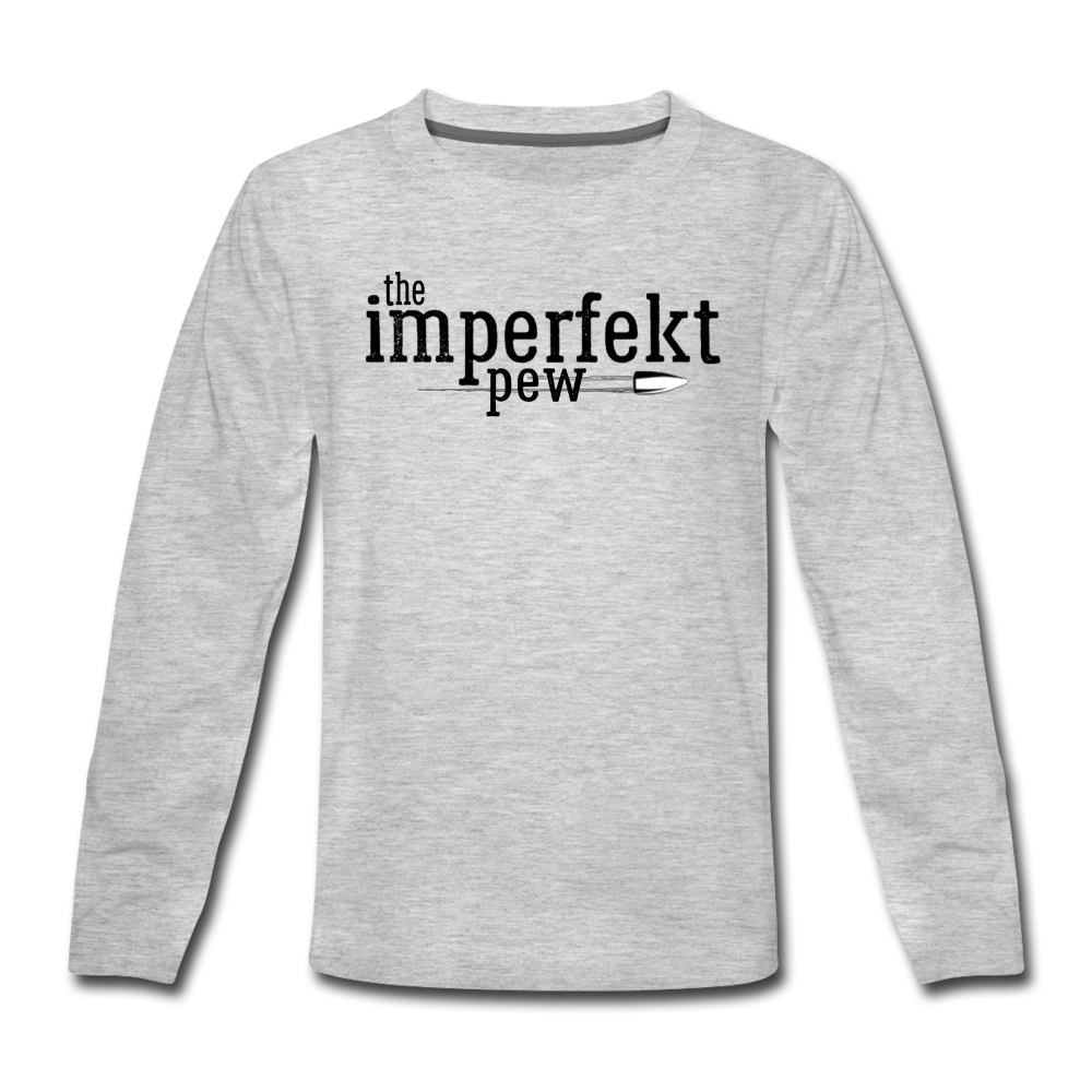 the imperfekt pew kids' premium long sleeve t-shirt - heather gray