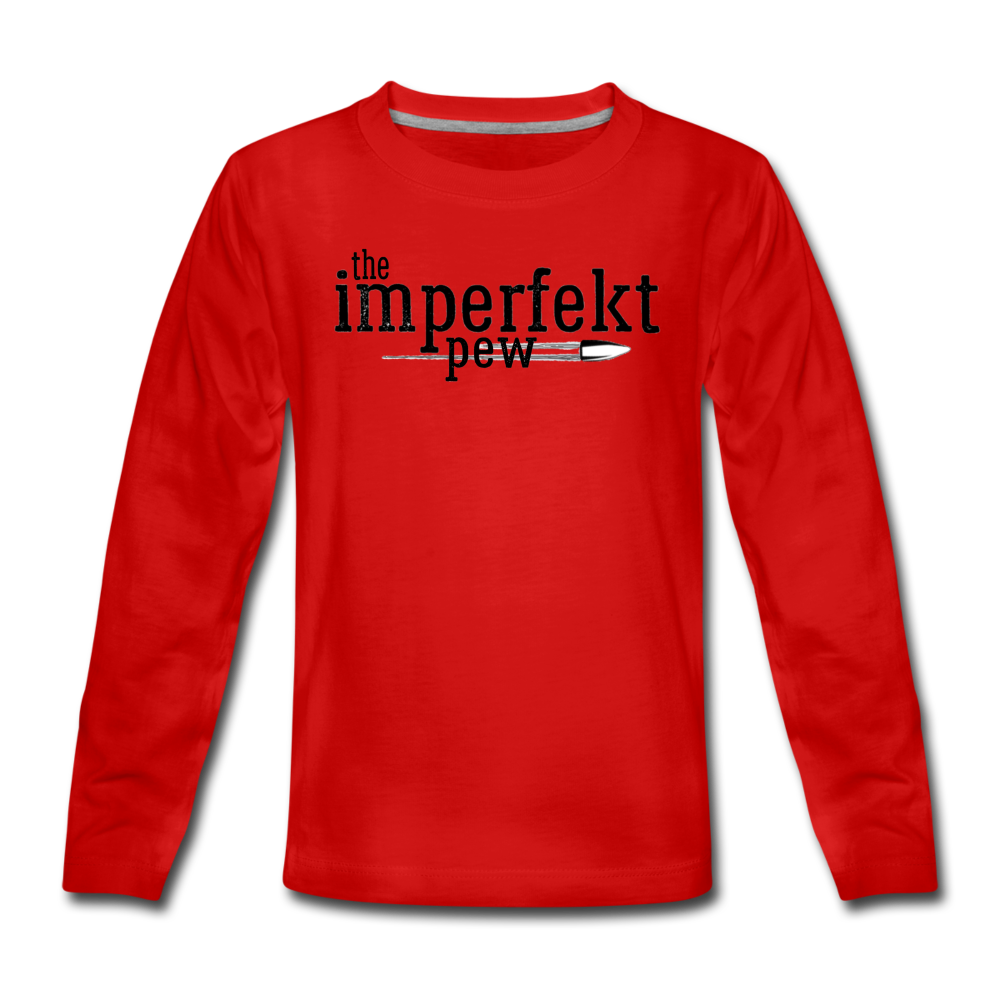 the imperfekt pew kids' premium long sleeve t-shirt - red