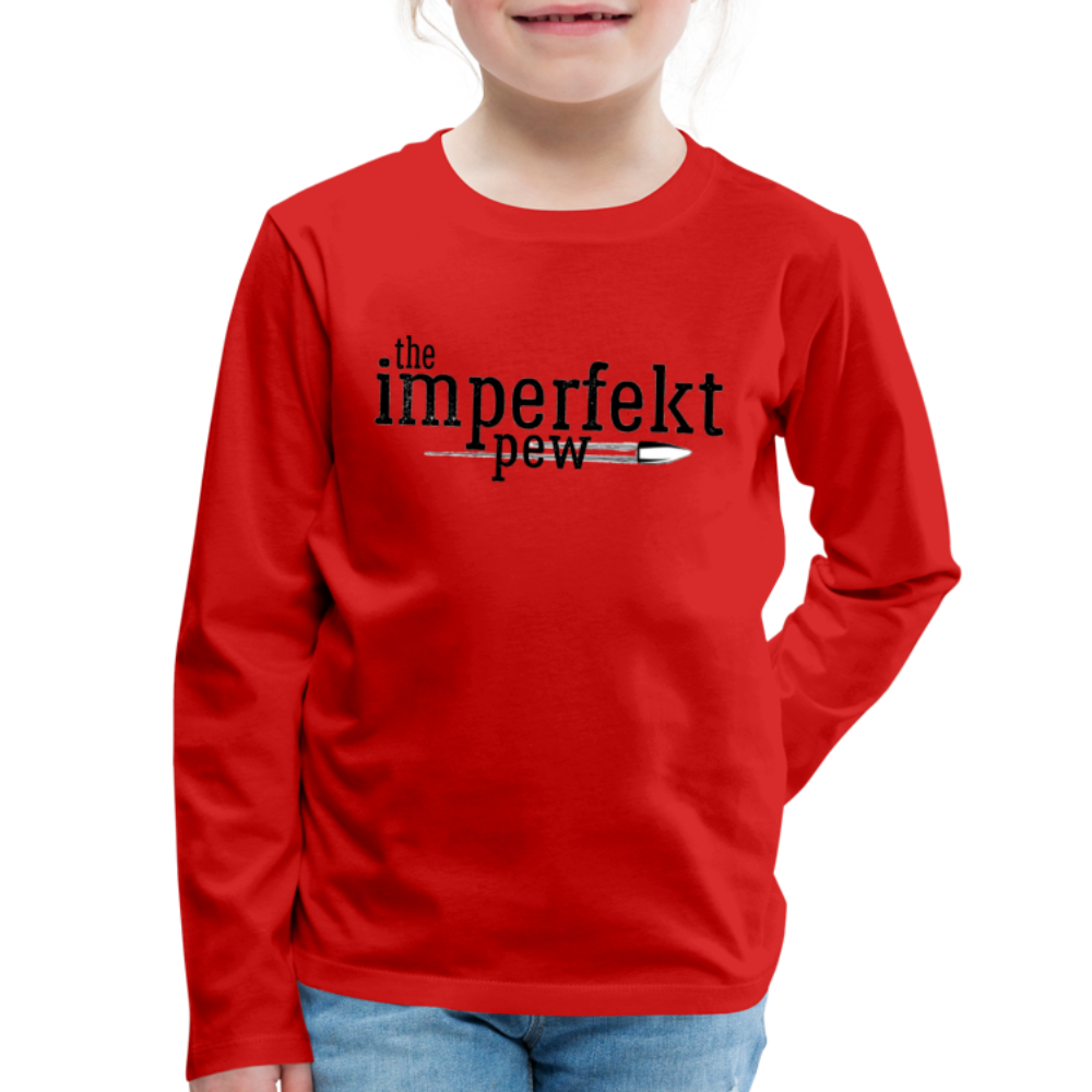 the imperfekt pew kids' premium long sleeve t-shirt - red