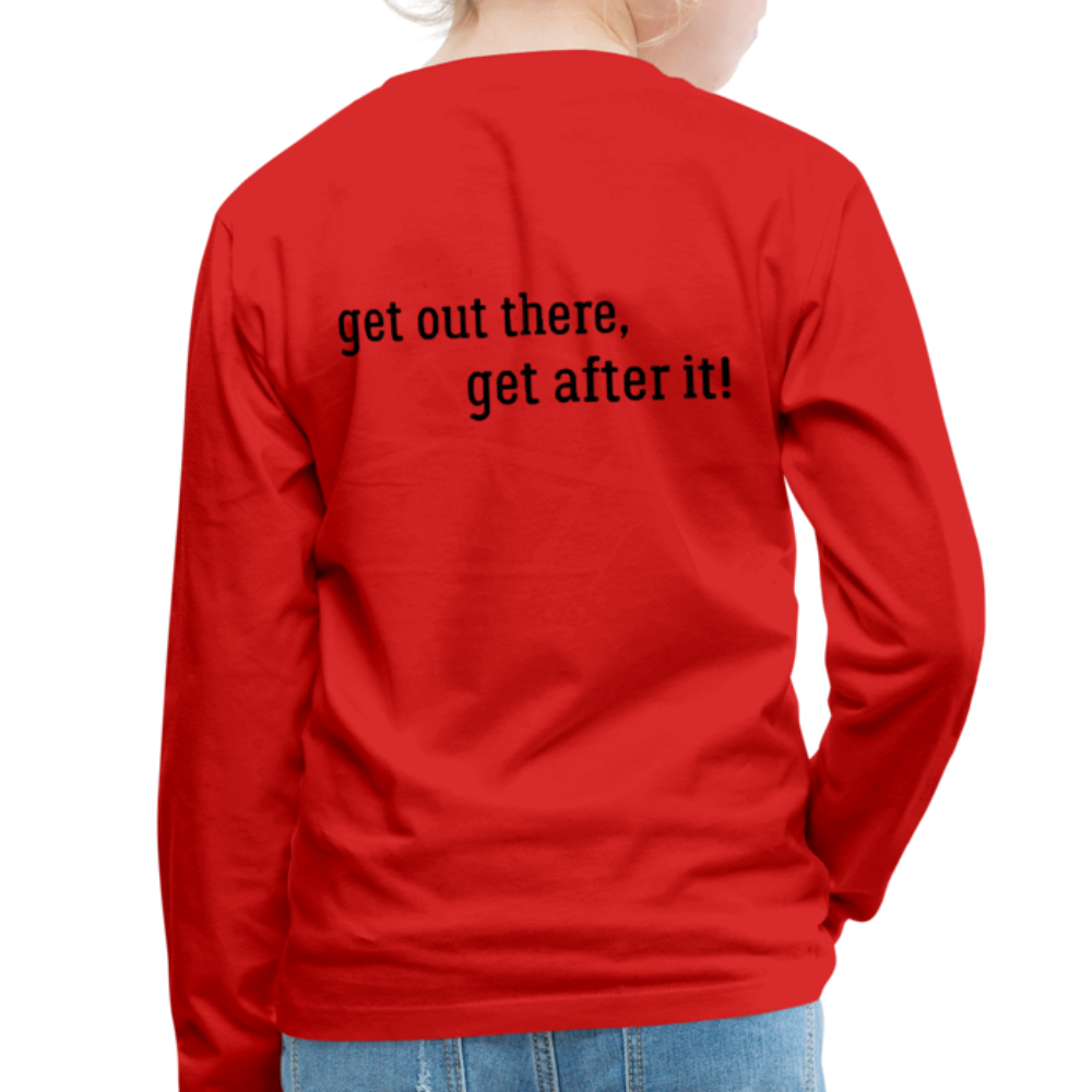 the imperfekt pew kids' premium long sleeve t-shirt - red
