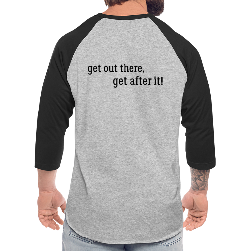 the imperfekt pew baseball t-shirt - heather gray/black