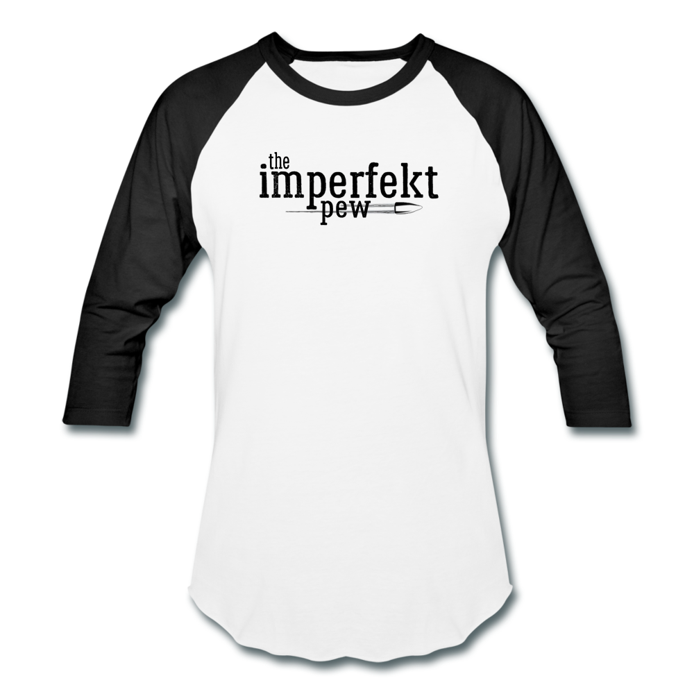 the imperfekt pew baseball t-shirt - white/black