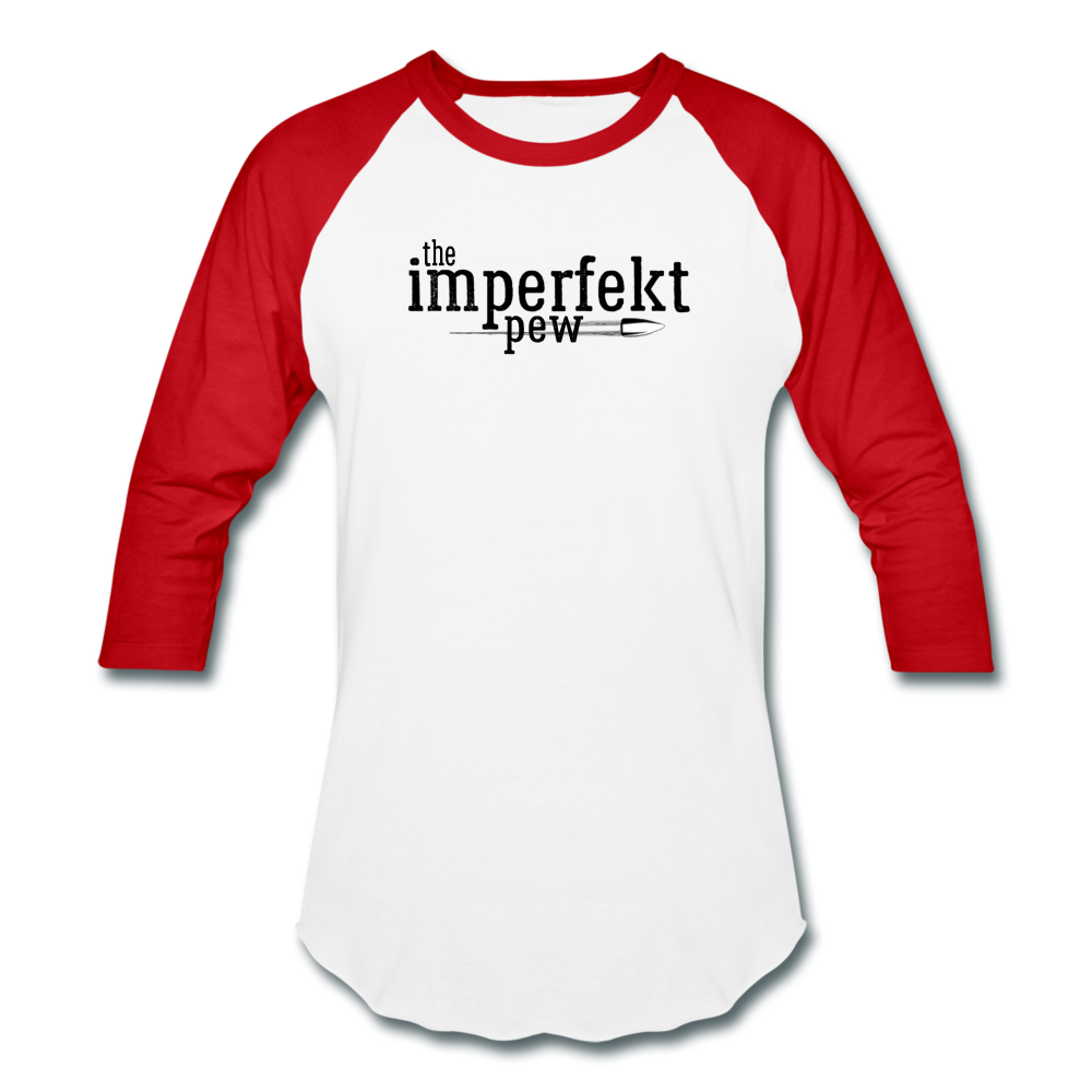 the imperfekt pew baseball t-shirt - white/red
