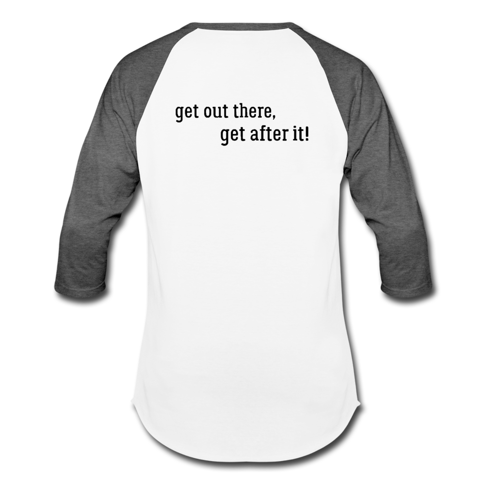 the imperfekt pew baseball t-shirt - white/charcoal
