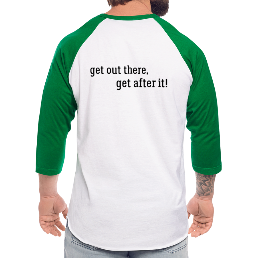 the imperfekt pew baseball t-shirt - white/kelly green