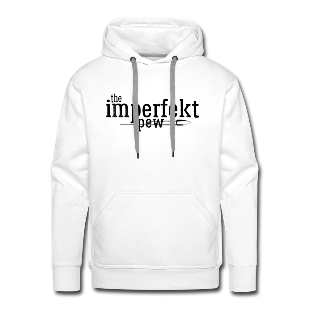 the imperfekt pew men’s premium hoodie - white