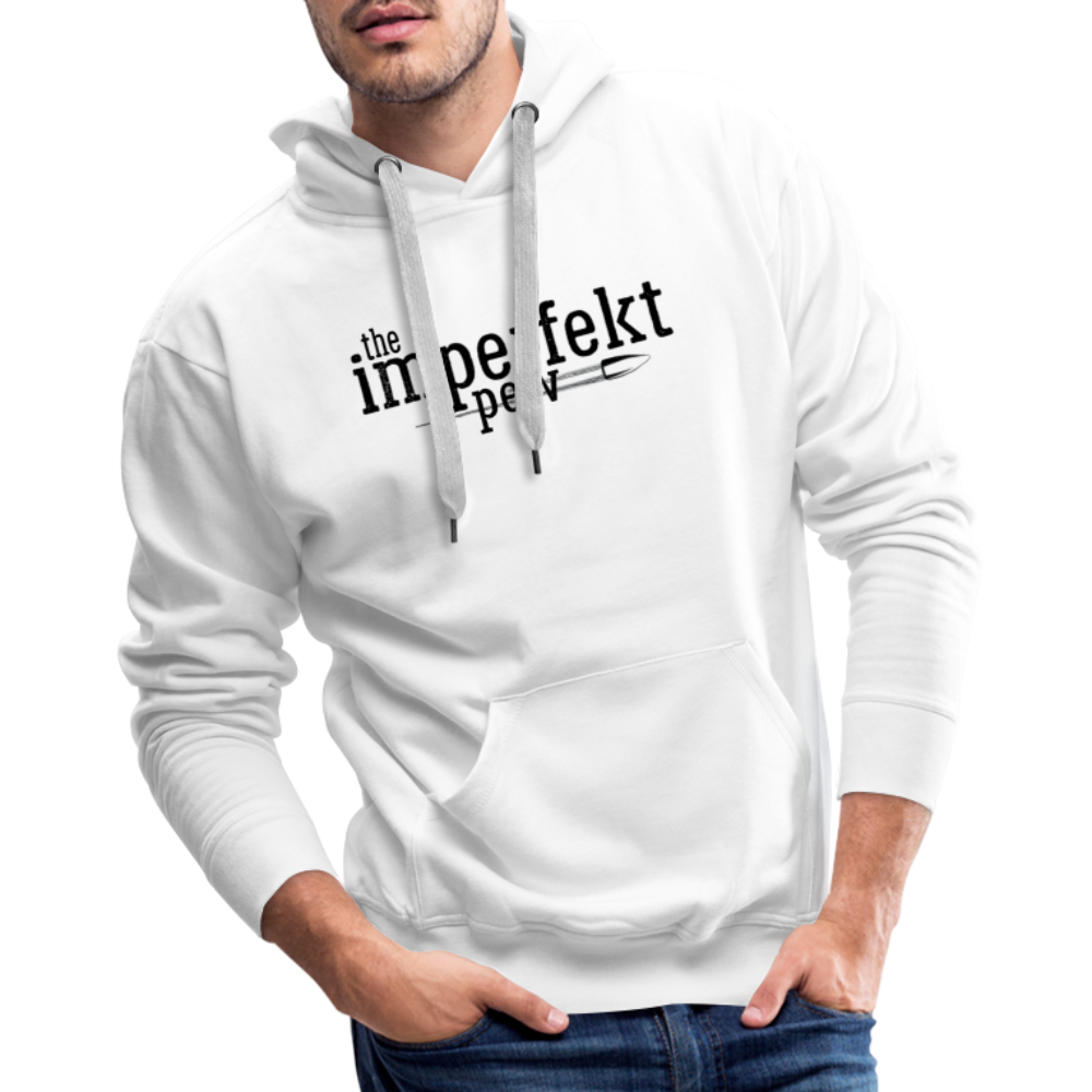 the imperfekt pew men’s premium hoodie - white