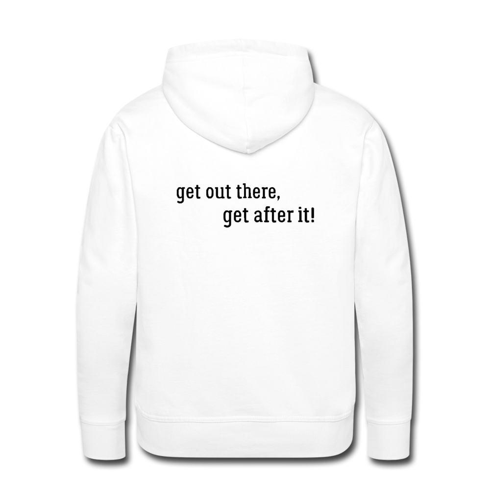 the imperfekt pew men’s premium hoodie - white
