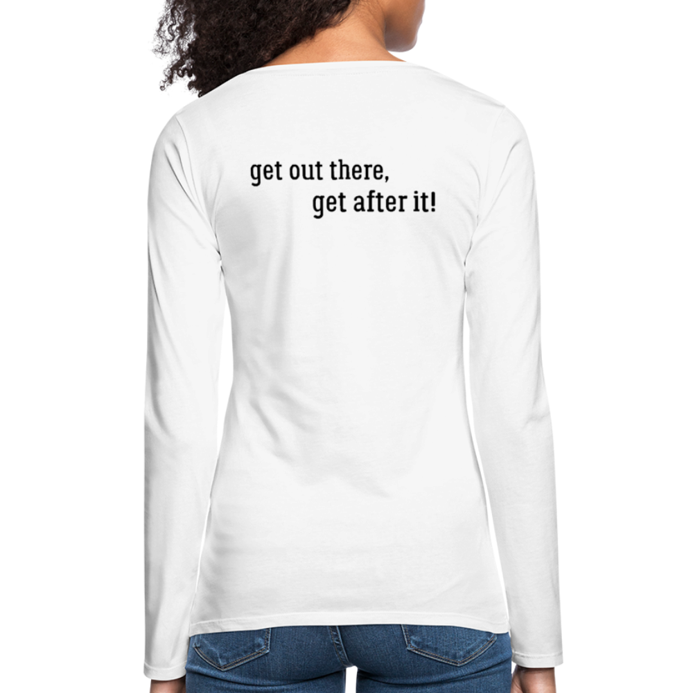 the imperfekt pew women's premium long sleeve t-shirt - white