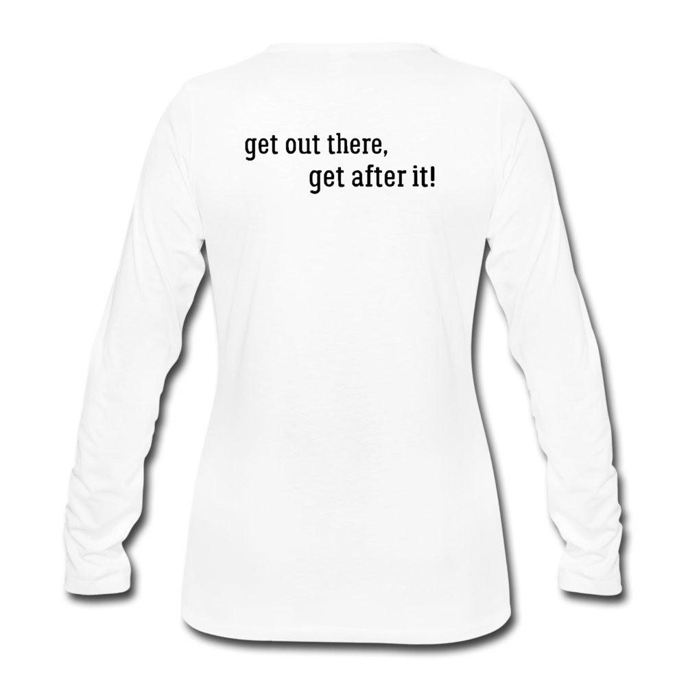 the imperfekt pew women's premium long sleeve t-shirt - white