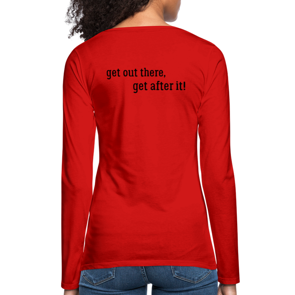 the imperfekt pew women's premium long sleeve t-shirt - red