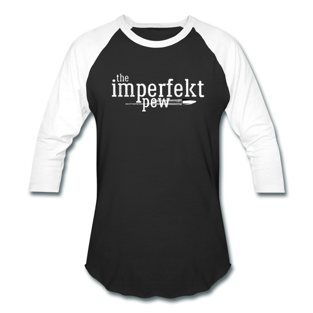 the imperfekt pew baseball t-shirt - black/white