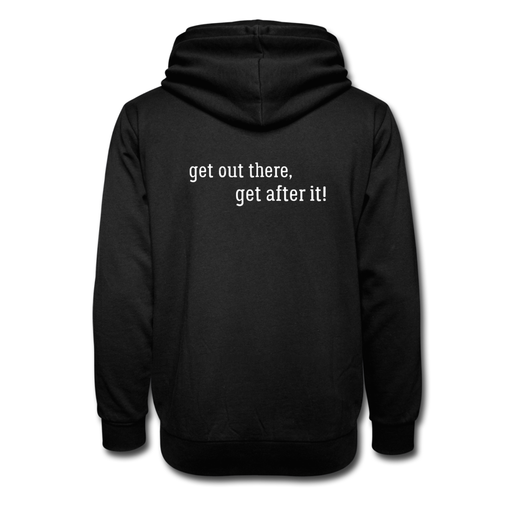 the imperfekt pew shawl collar hoodie - black