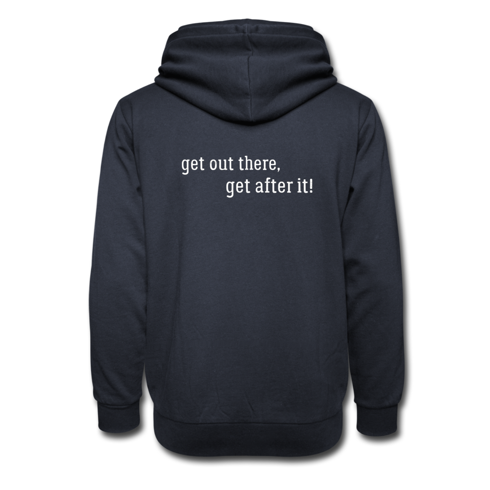 the imperfekt pew shawl collar hoodie - navy