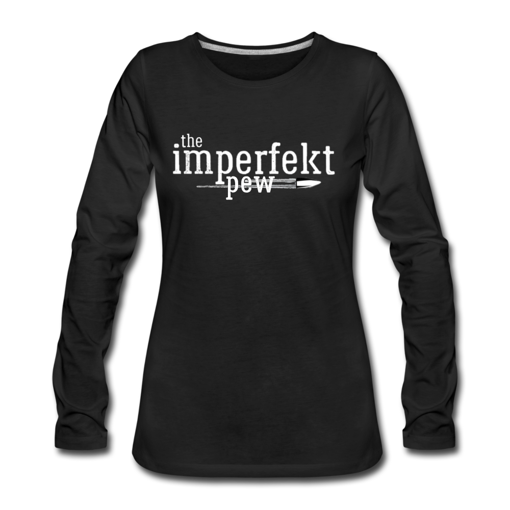 the imperfekt pew women's premium long sleeve t-shirt - black