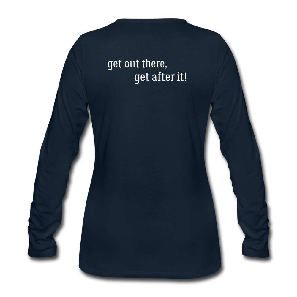 the imperfekt pew women's premium long sleeve t-shirt - deep navy