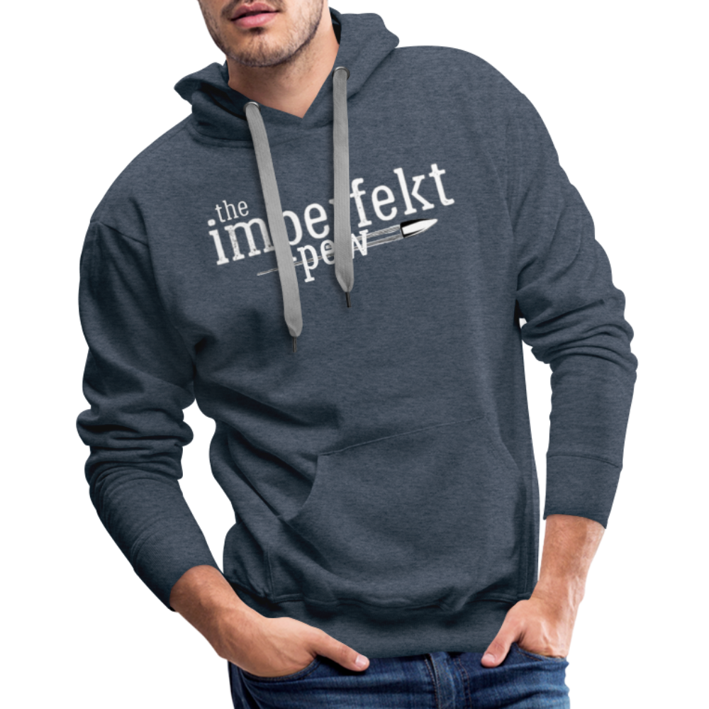 the imperfekt pew men’s premium hoodie - heather denim