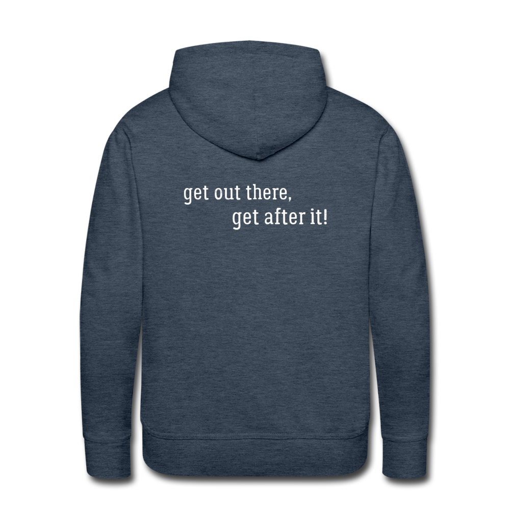 the imperfekt pew men’s premium hoodie - heather denim