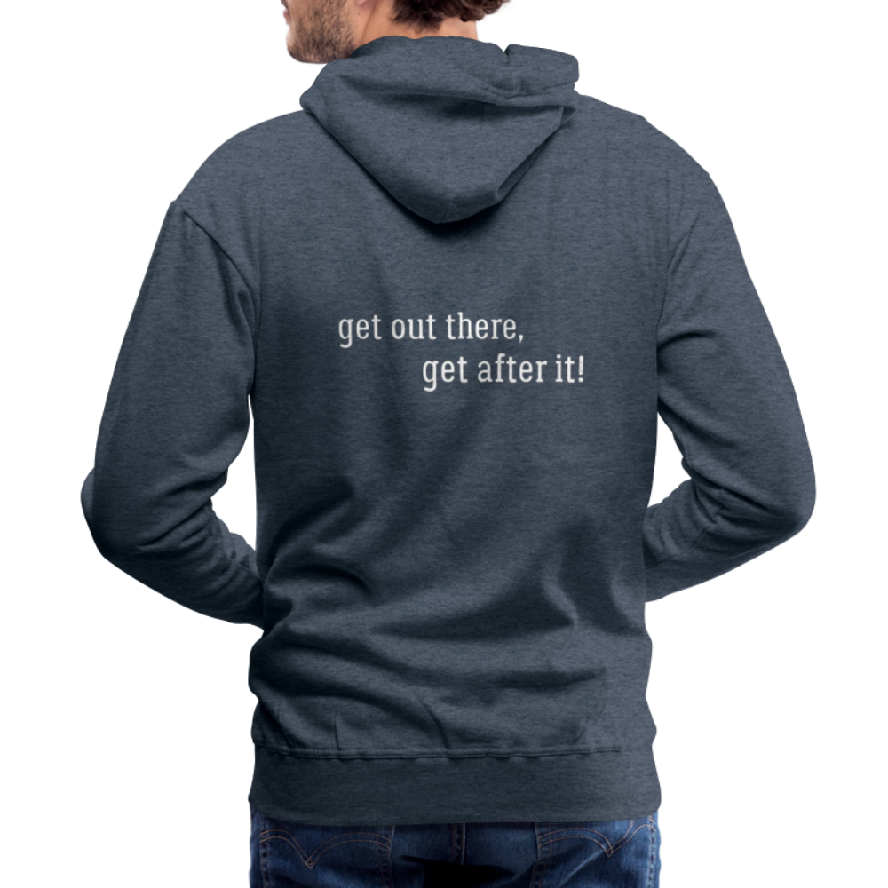 the imperfekt pew men’s premium hoodie - heather denim