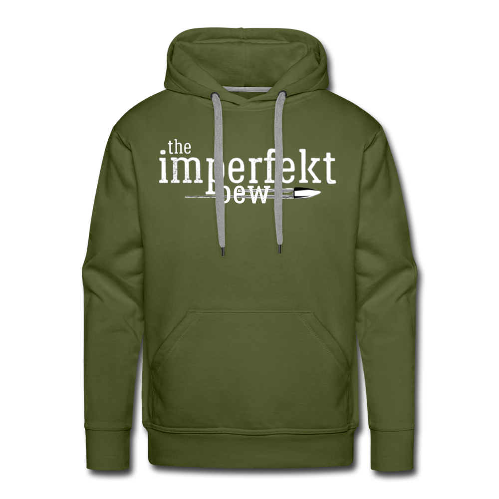 the imperfekt pew men’s premium hoodie - olive green