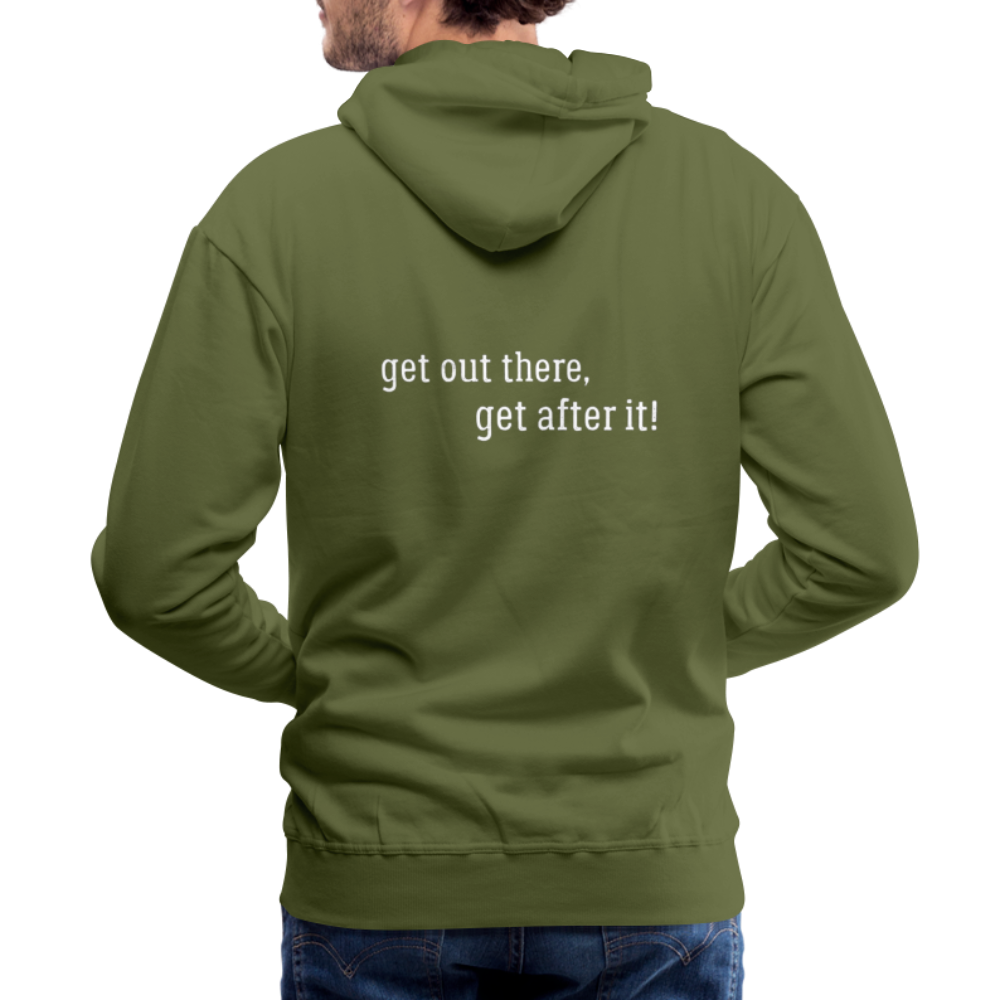 the imperfekt pew men’s premium hoodie - olive green