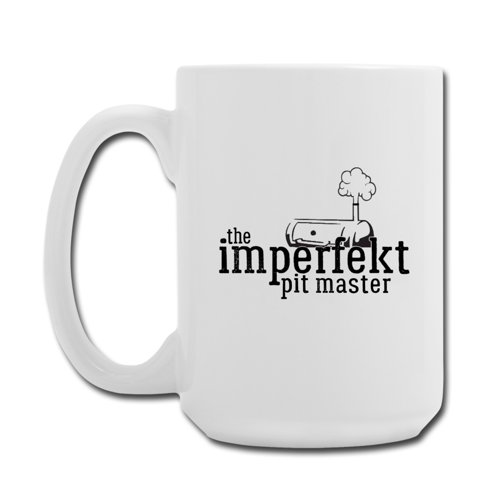 the imperfekt pit master coffee/tea mug 15 oz - white