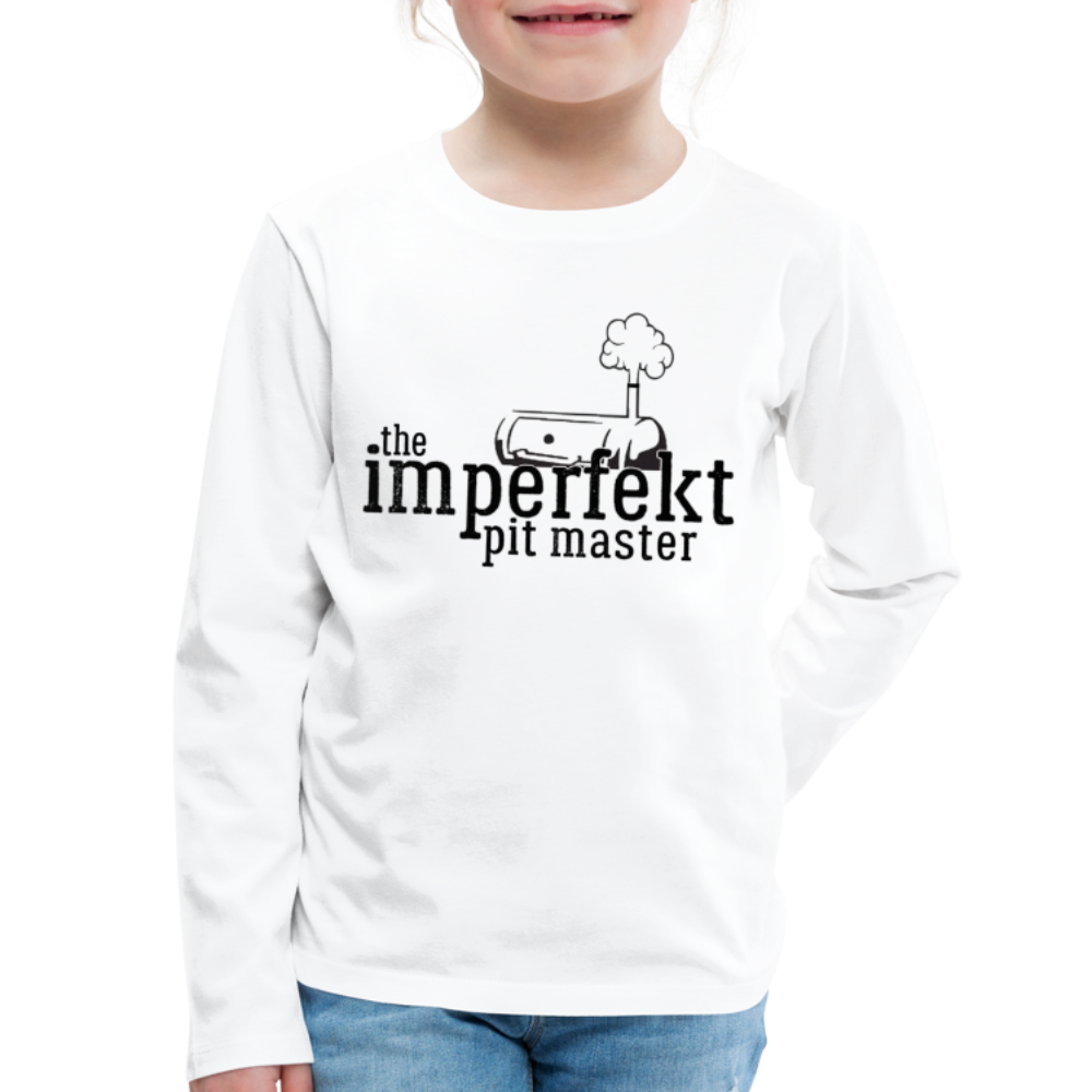 the imperfekt pit master kids' premium long sleeve t-shirt - white