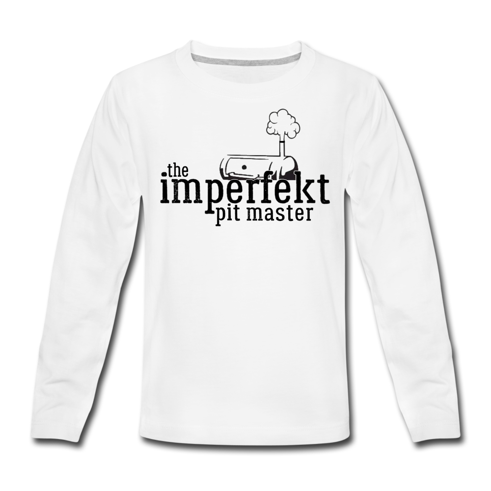 the imperfekt pit master kids' premium long sleeve t-shirt - white