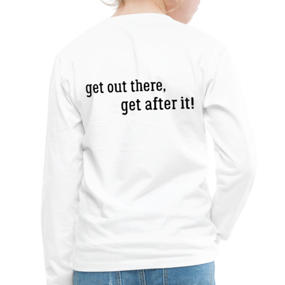 the imperfekt pit master kids' premium long sleeve t-shirt - white