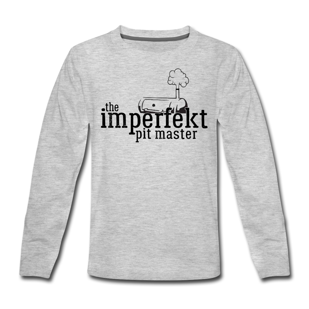the imperfekt pit master kids' premium long sleeve t-shirt - heather gray