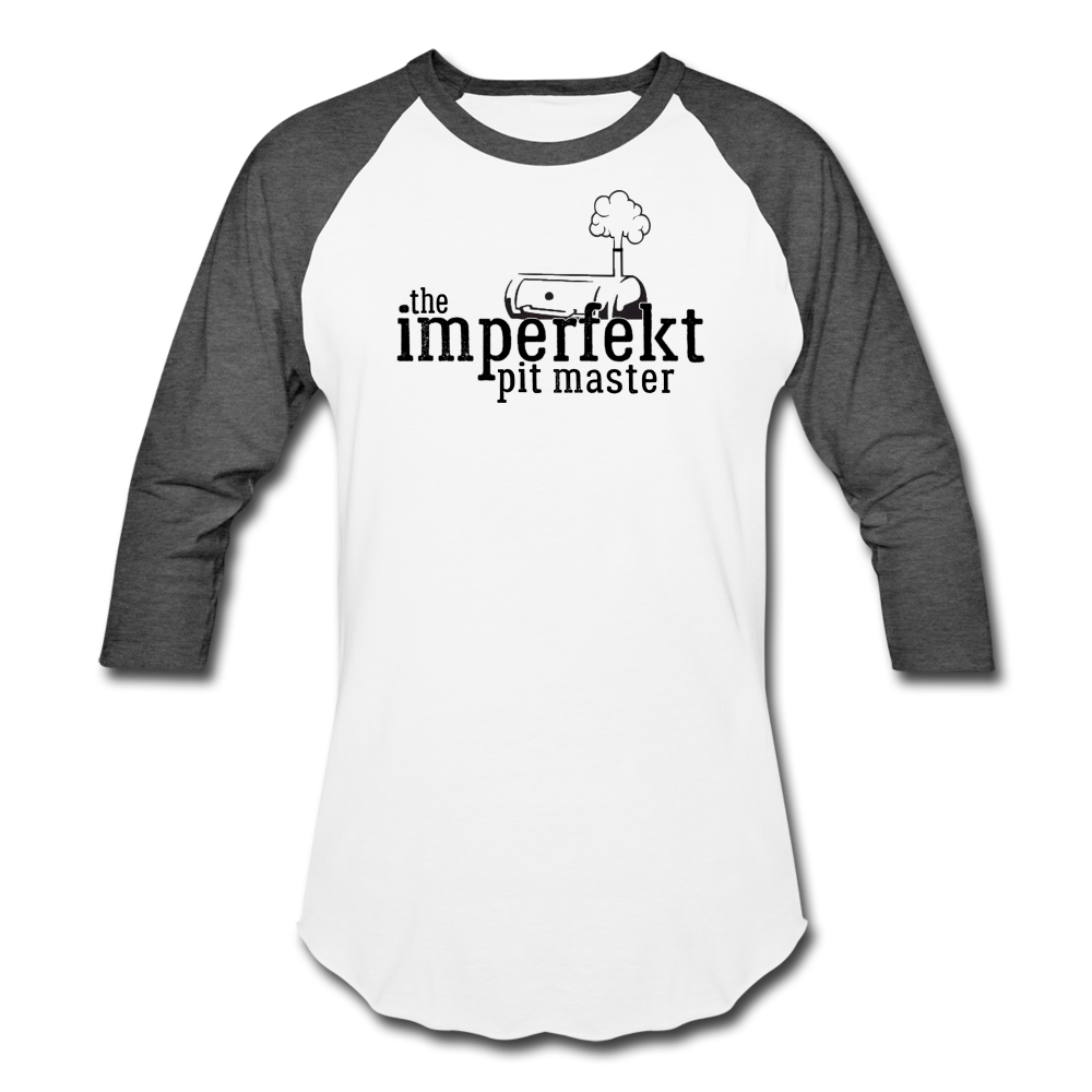 the imperfekt pit master baseball t-shirt - white/charcoal