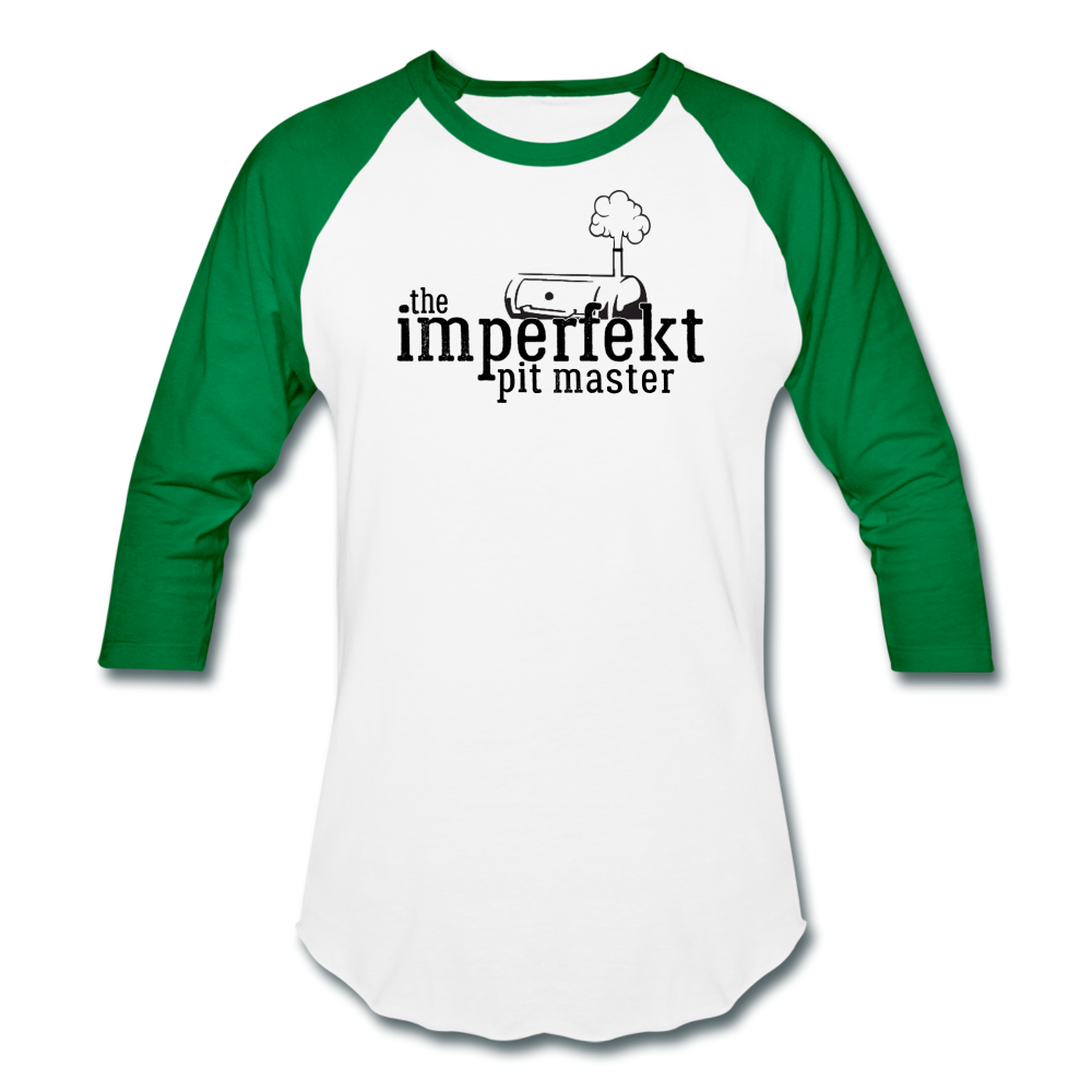 the imperfekt pit master baseball t-shirt - white/kelly green