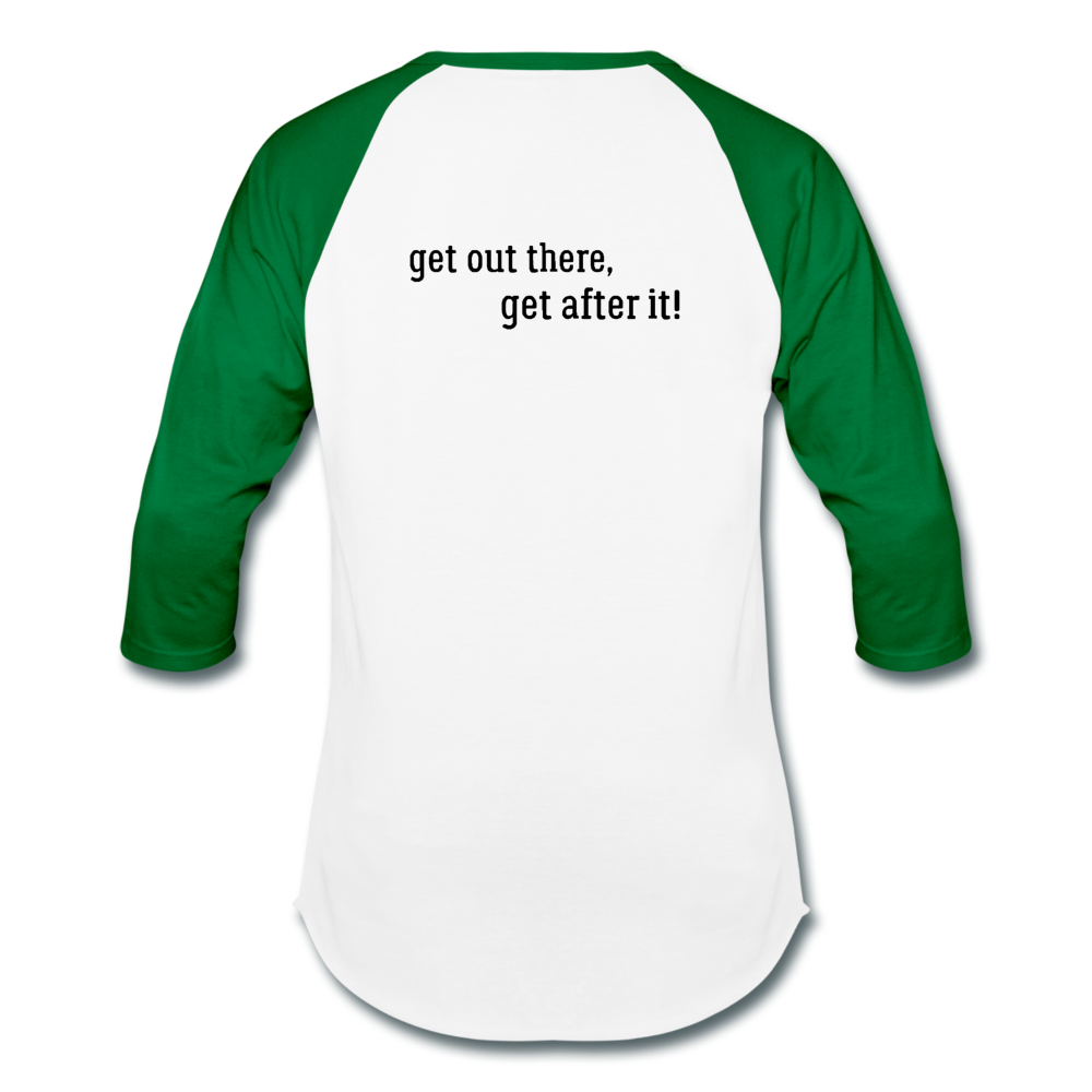 the imperfekt pit master baseball t-shirt - white/kelly green