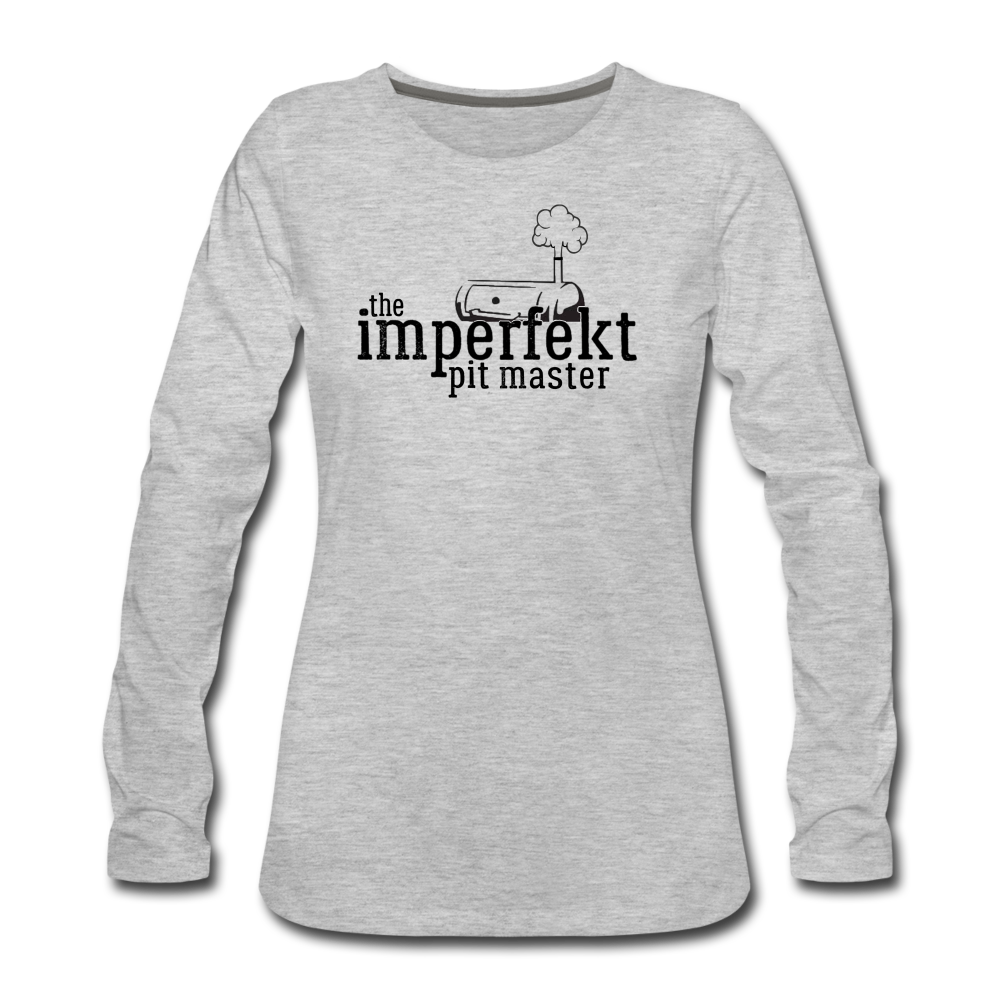 the imperfekt pit master women's premium long sleeve t-shirt - heather gray