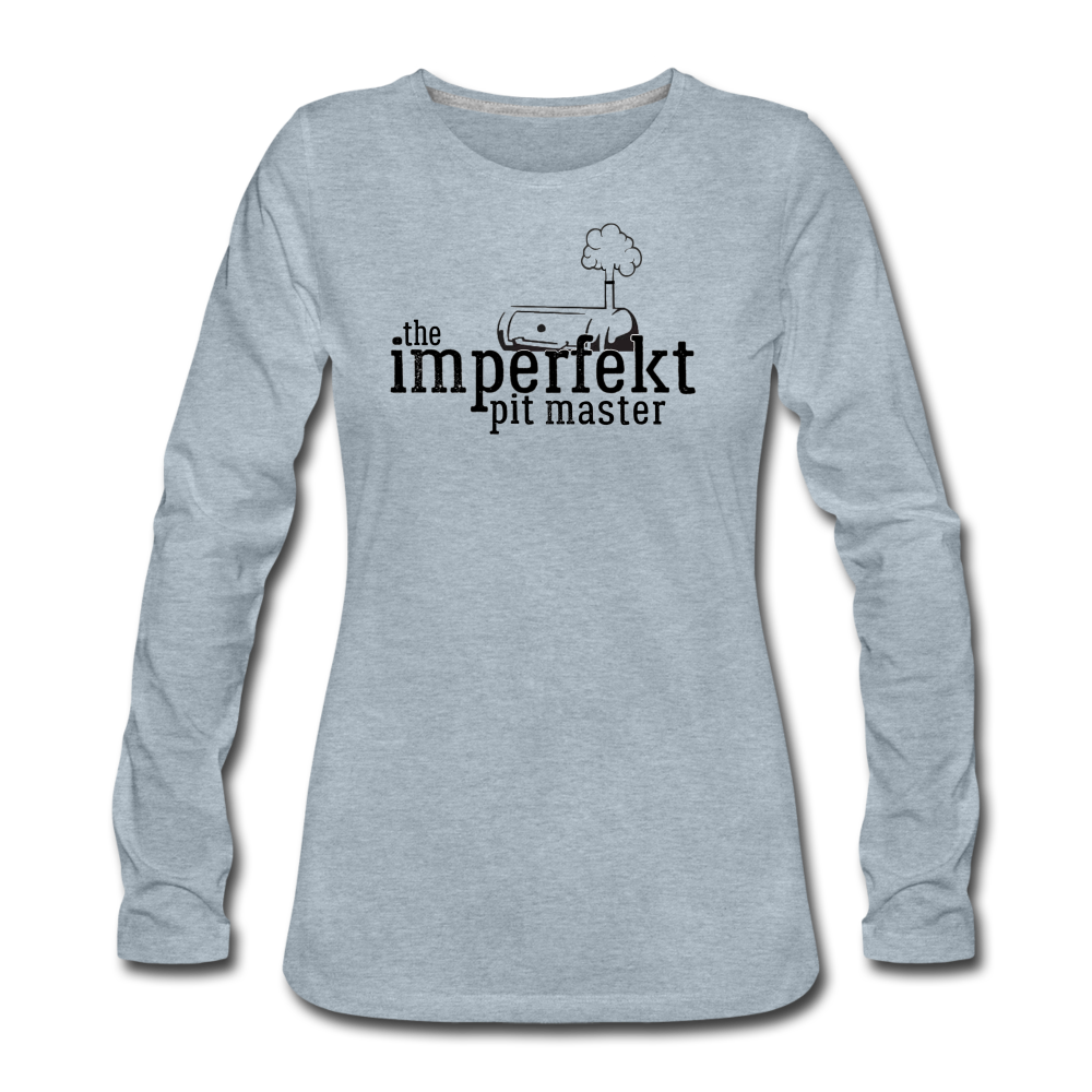 the imperfekt pit master women's premium long sleeve t-shirt - heather ice blue
