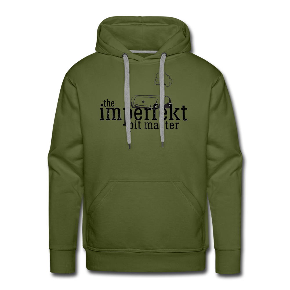 the imperfekt pit master men’s premium hoodie - olive green