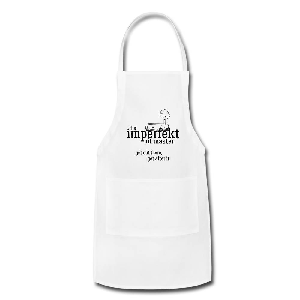 the imperfekt pit master adjustable apron - white