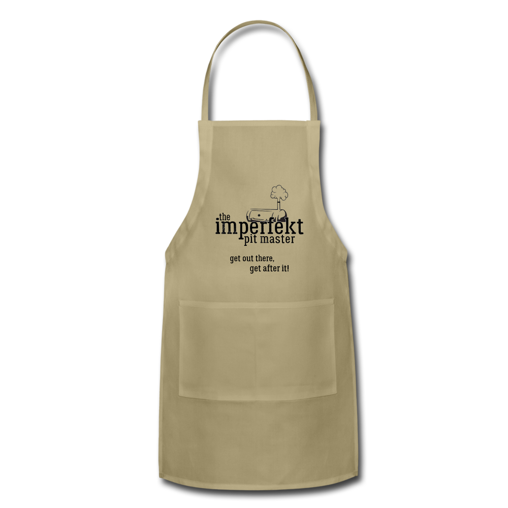 the imperfekt pit master adjustable apron - khaki