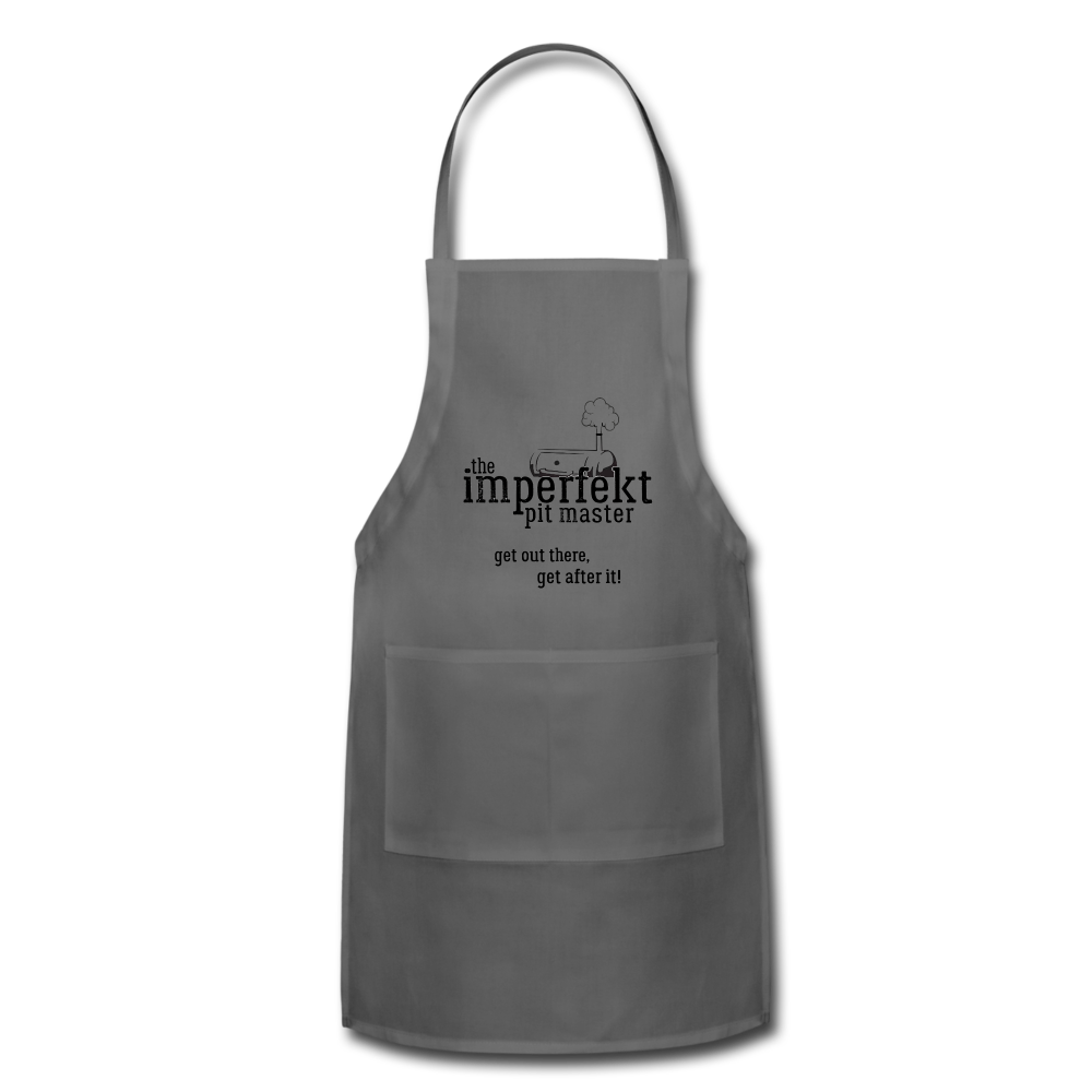 the imperfekt pit master adjustable apron - charcoal
