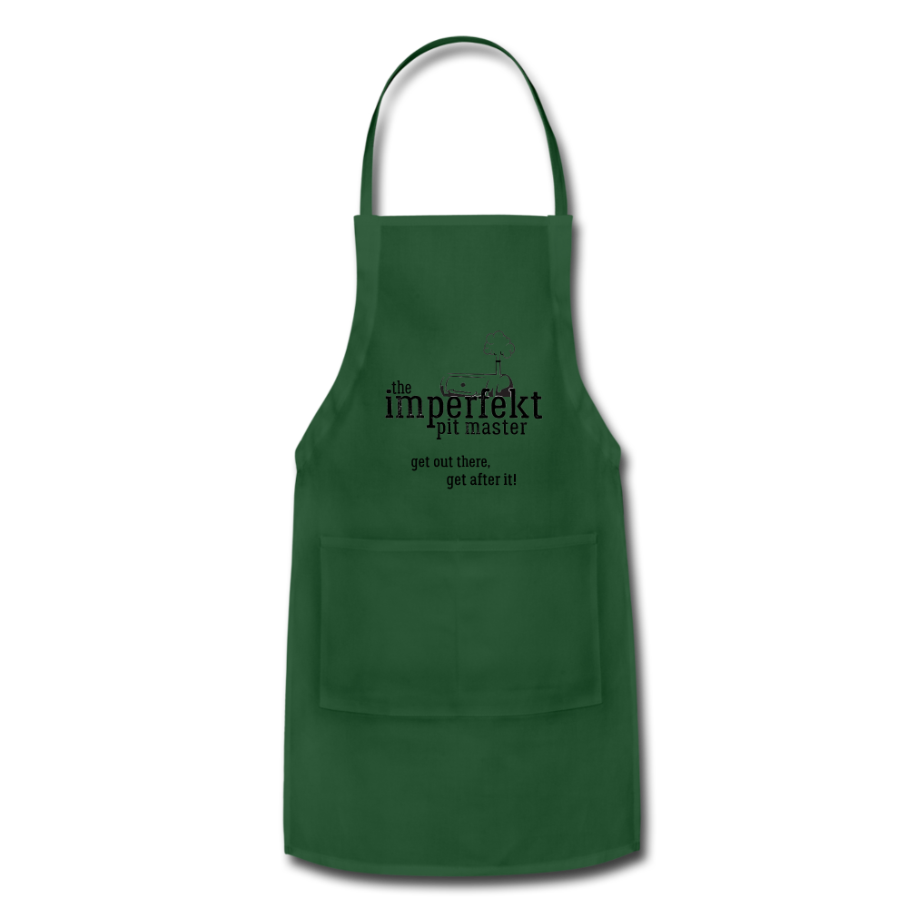 the imperfekt pit master adjustable apron - forest green