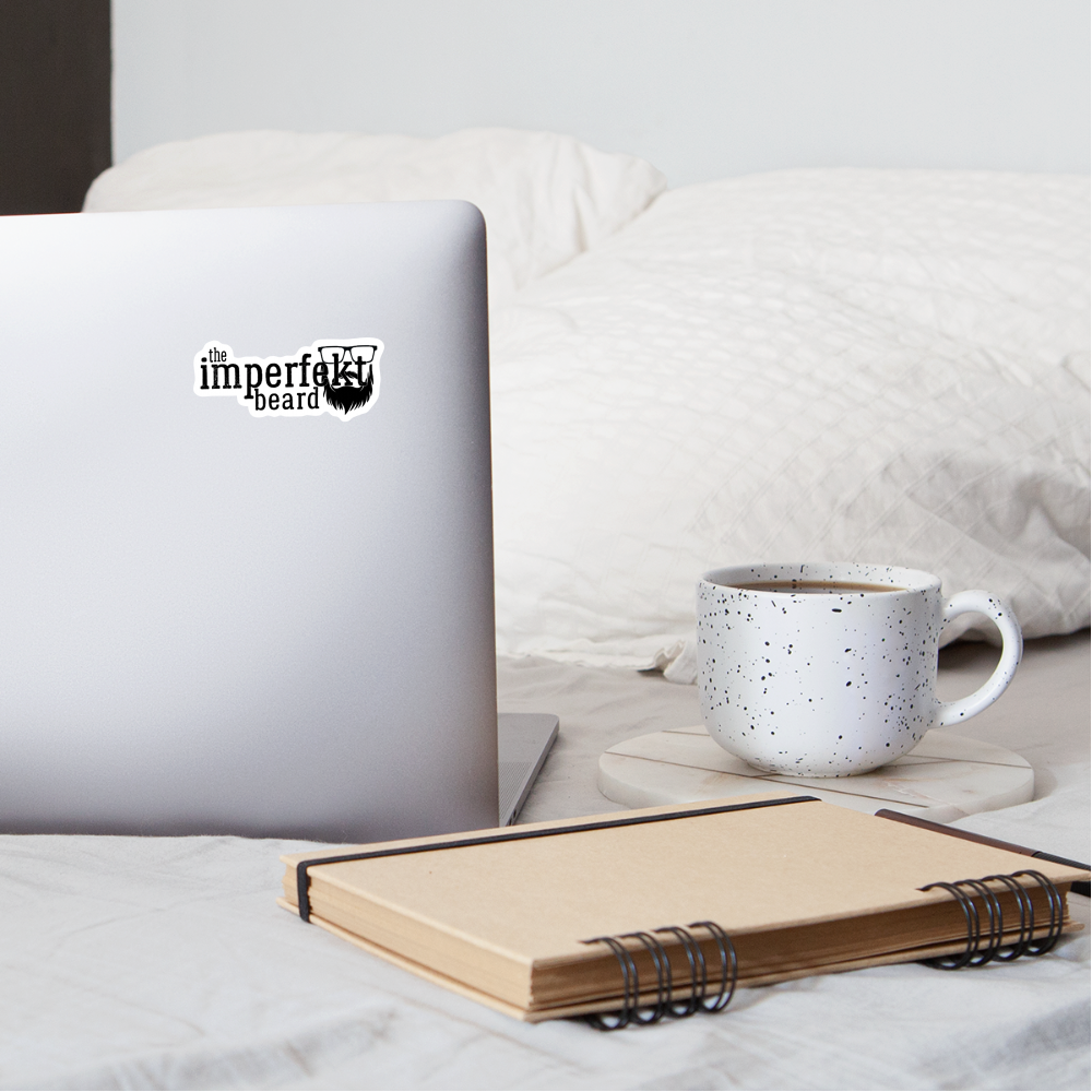 the imperfekt beard sticker - white matte