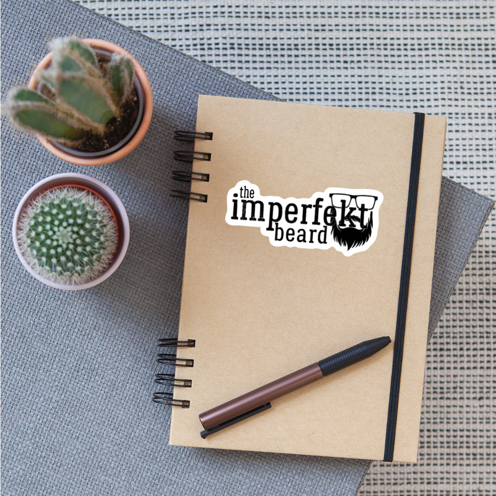 the imperfekt beard sticker - white matte