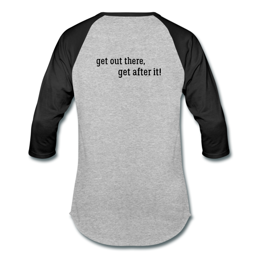 the imperfekt beard baseball t-shirt - heather gray/black