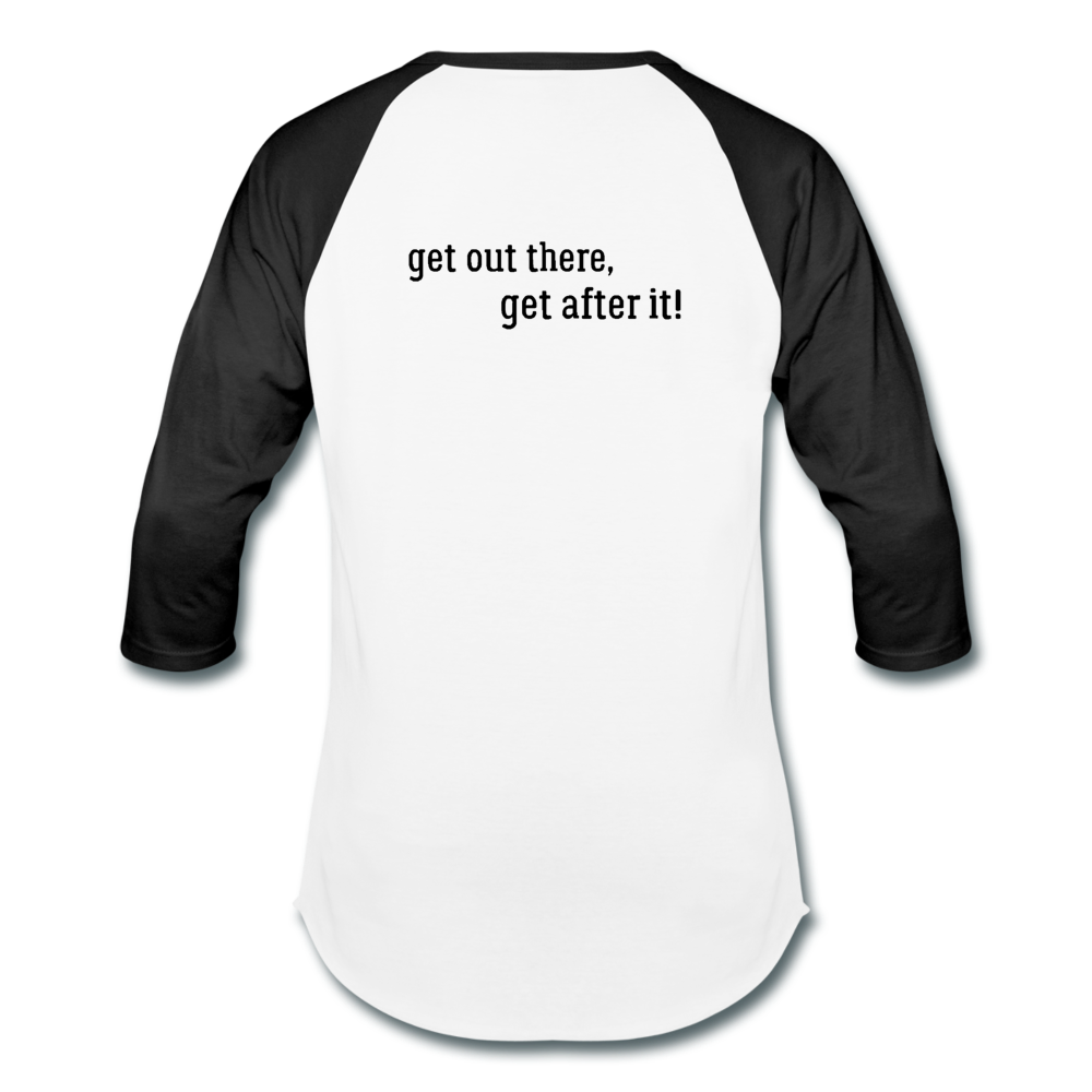 the imperfekt beard baseball t-shirt - white/black