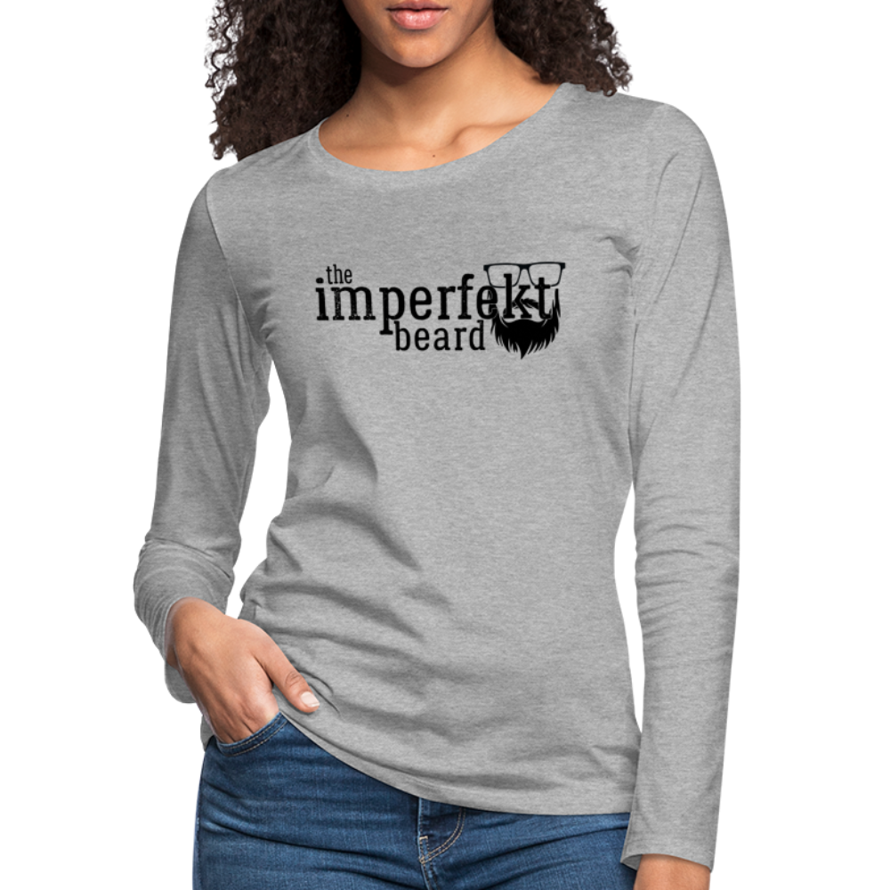 the imperfekt beard women's premium long sleeve t-shirt - heather gray