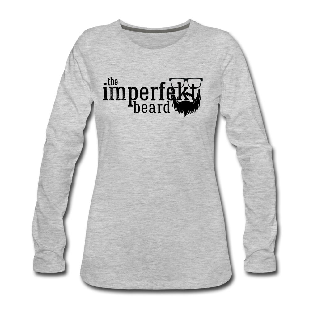 the imperfekt beard women's premium long sleeve t-shirt - heather gray