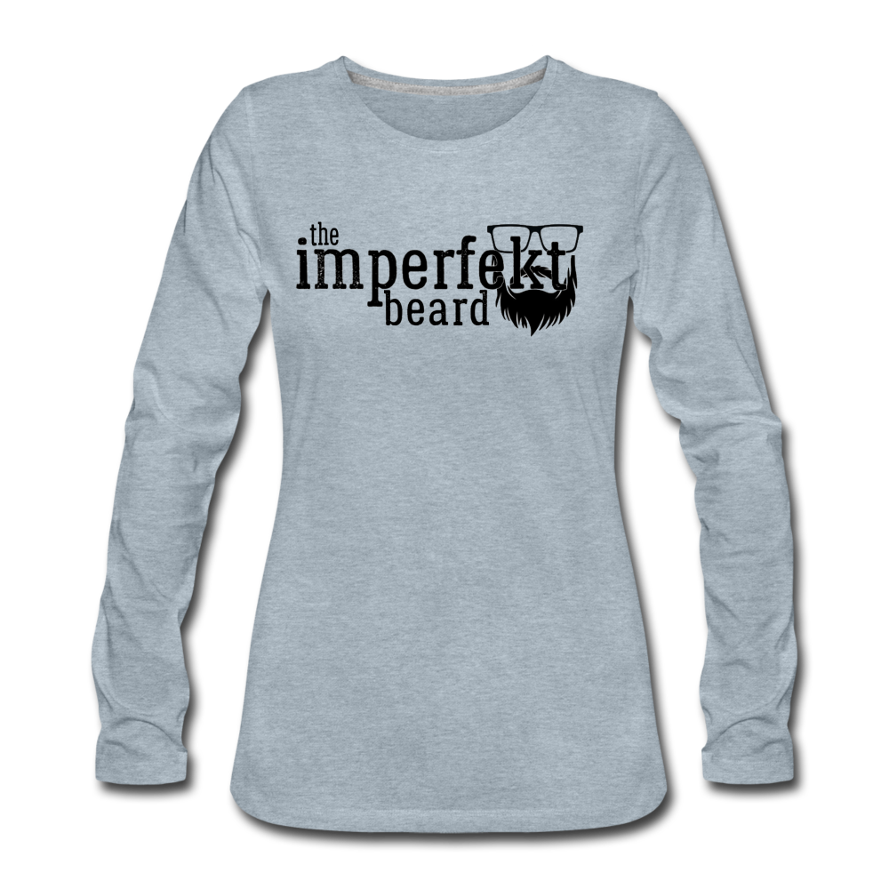 the imperfekt beard women's premium long sleeve t-shirt - heather ice blue
