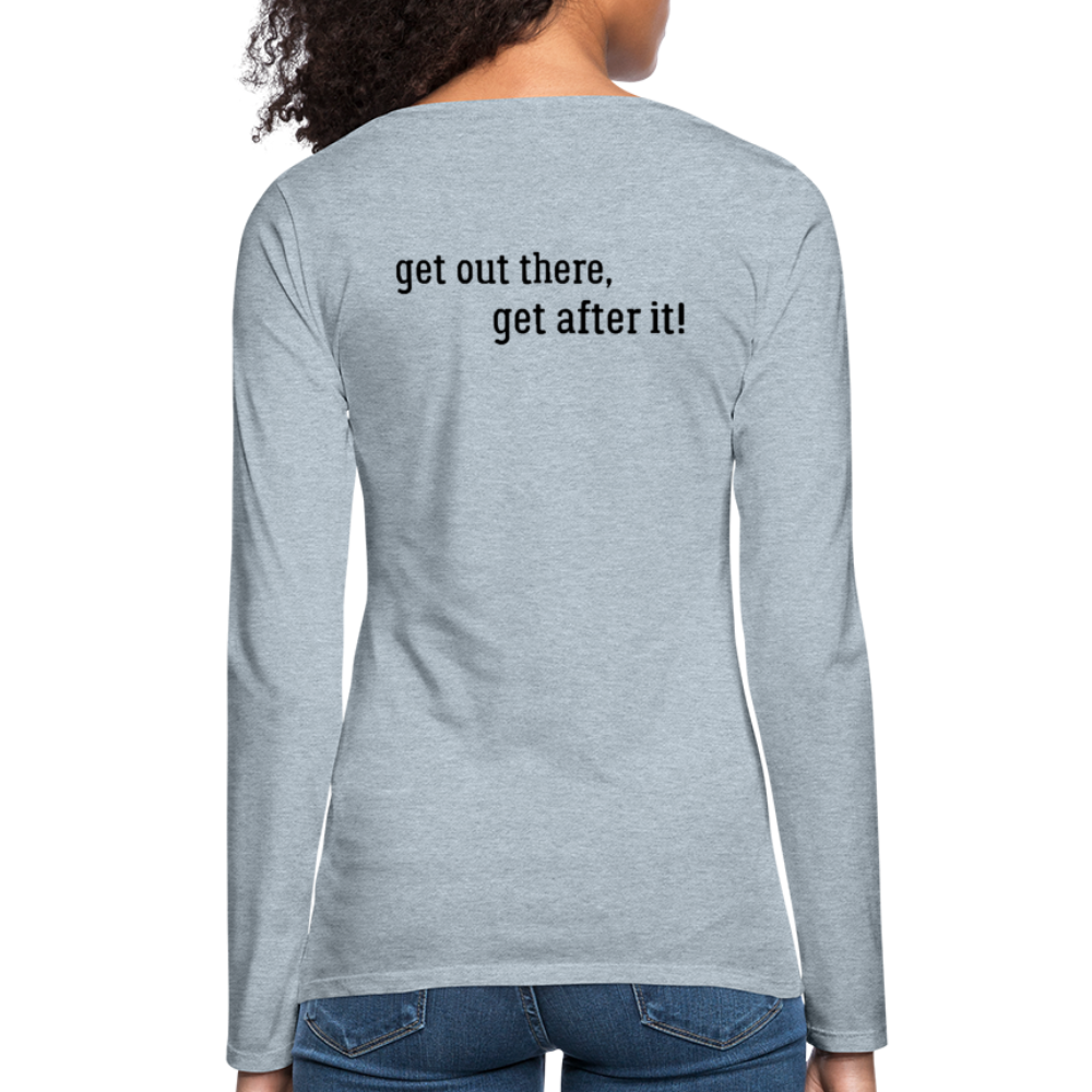 the imperfekt beard women's premium long sleeve t-shirt - heather ice blue